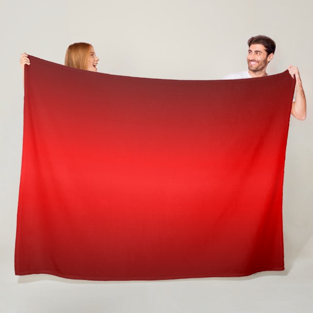 Elegant Red Gradient Fleecedecke (Beispiel)