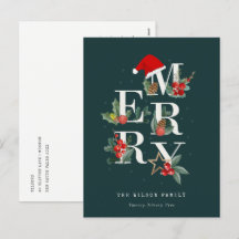Elegant Red Green White Frohe Weihnachtsfoliage