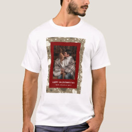 Elegant Red Hearts Happy Valentine's Day 1 Photo T-Shirt
