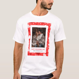 Elegant Red Hearts Happy Valentine's Day 1 Photo T-Shirt
