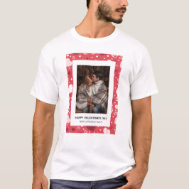 Elegant Red Hearts Happy Valentine's Day 1 Photo T-Shirt