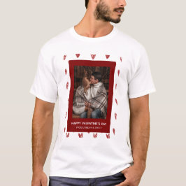 Elegant Red Hearts Happy Valentine's Day 1 Photo T-Shirt