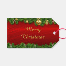 Elegant Red mit Pine Christmas Weihnachten