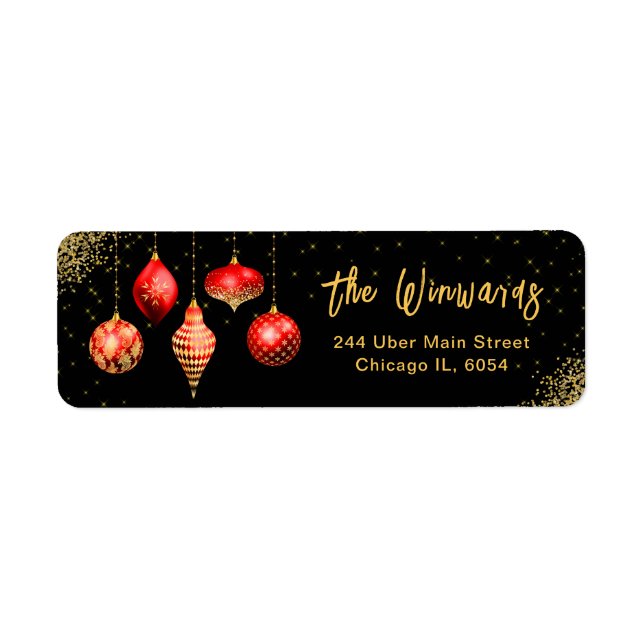 Elegant Red Ornament Christmas (Vorne)