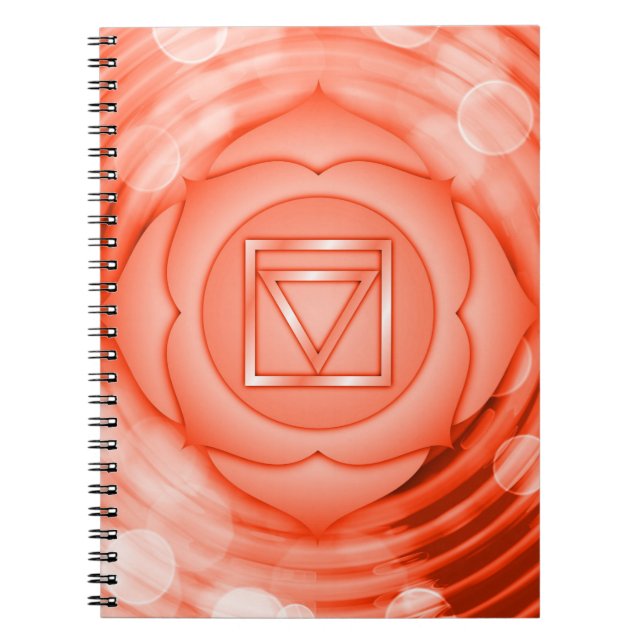 Elegant Red Root Chakra Chi Spiritual Zen Notizblock (Vorderseite)