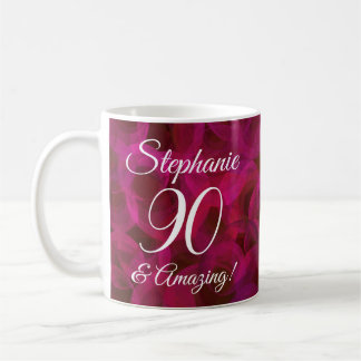 Elegant Red Rose 90 and Amazing Personalized Kaffeetasse