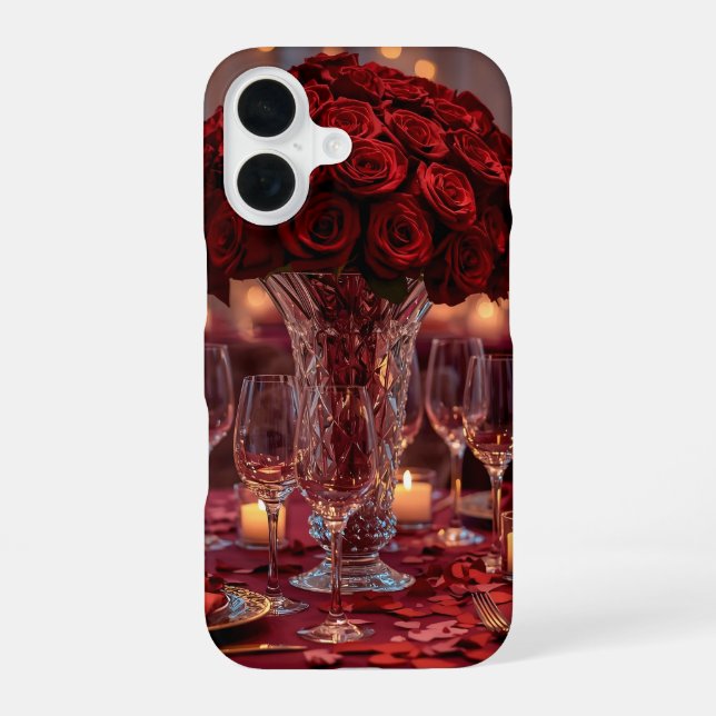 Elegant Red Rose Valentine Romantic Phone case iPhone 16 Hülle (Rückseite)