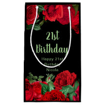 Elegant Red Roses Flowers Birthday Party