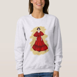Elegant Red Volume with Warm Artistic Energy Sweatshirt