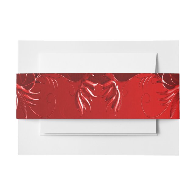 Elegant Red Wedding Einladungsbanderole (Vorderseite Beispiel)