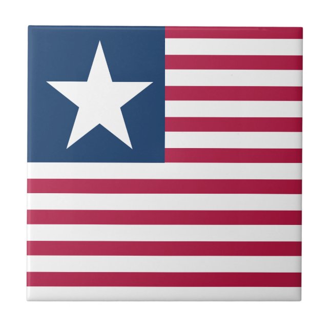Elegant Red White Blue Star Streifen USA Patriotic Fliese (Vorderseite)