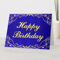 Elegant Regal Golden Typografy Geburtstagsgrüßen