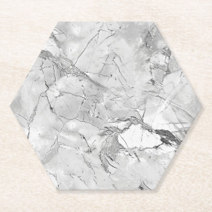 Elegant Regal Stone Vein Marble Texture Hexagon Co Untersetzer