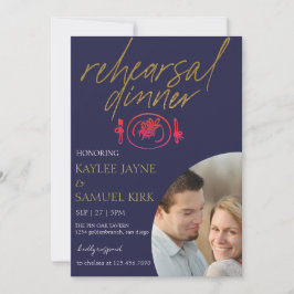 Elegant Rehearsal Dinner Einladung