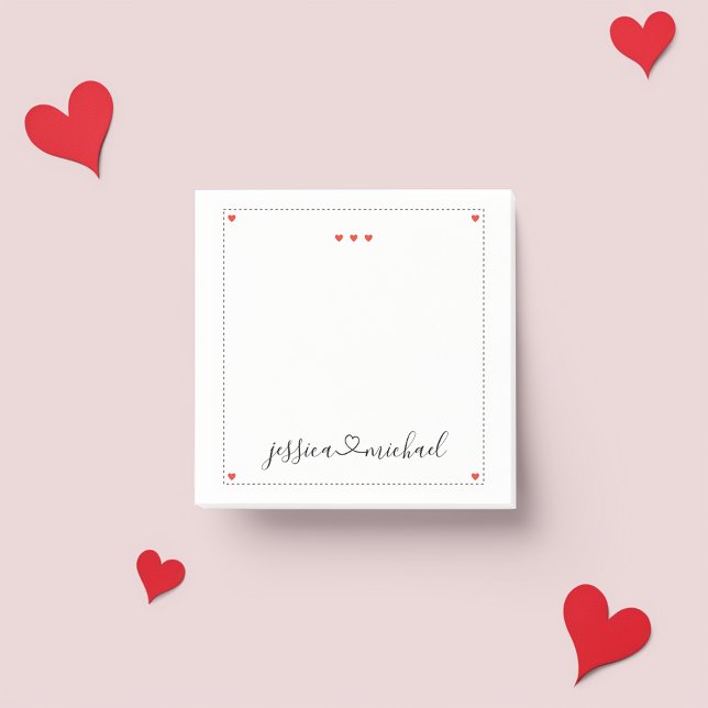 Elégant rejoint par Love Wedding Favor Post-it Not (Personalized Elegance: Joined by Love Wedding Post-it Notes 💍)