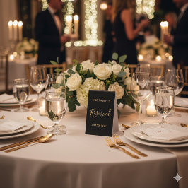 Elegant Reserved Display Table Tent for Events Tischaufsteller