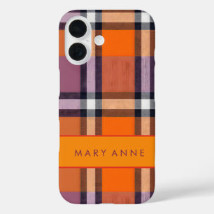 Élégant rétro À damiers Coque