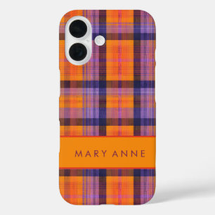 Élégant rétro À damiers Coque