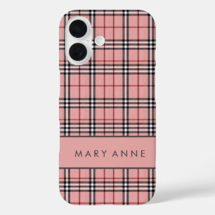 Élégant rétro À damiers Coque
