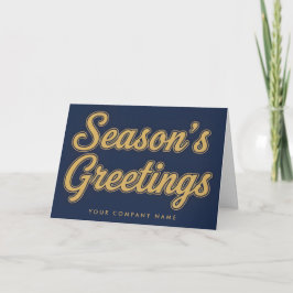 Elegant Retro Script Season’s Greetings Feiertagskarte