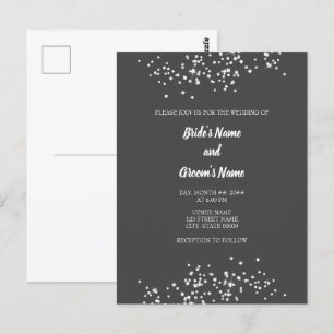Elegant Rhinestones Hochzeit Einladung Postkarte