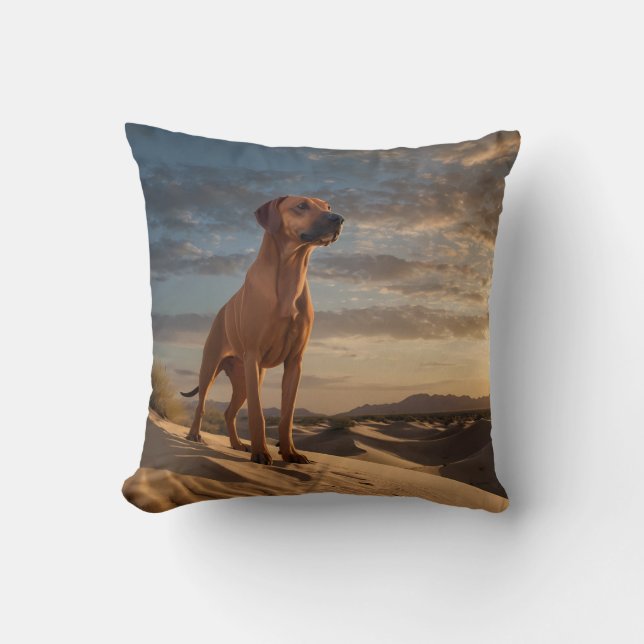 Elegant Rhodesian Ridgeback Throw Kissen (Vorderseite)
