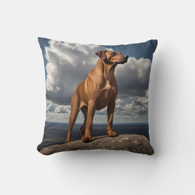 Elegant Rhodesian Ridgeback Throw Kissen (Vorderseite)