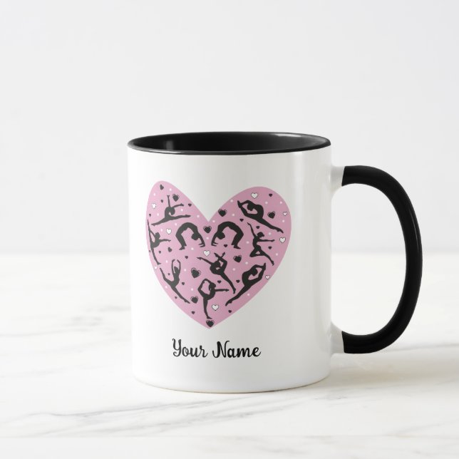 Elegant Rhythmic Gymnastics Personalized Mug Tasse (Rechts)