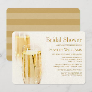 Elegant Rich Wine Degustation Bridal Dusche Einlad Einladung