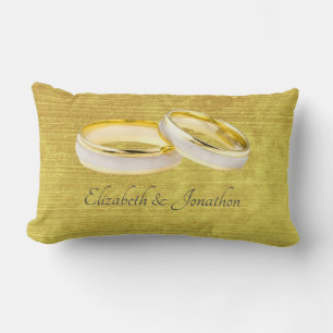 Elegant Rings Simple Wedding Lendenkissen