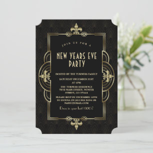 Elegant Roaring 20's Great Gatsby Silvester Einladung