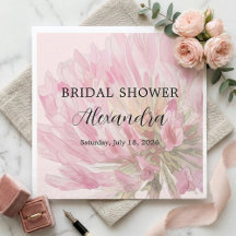 Elegant Romantic Blush Pink Floral Bridal Shower