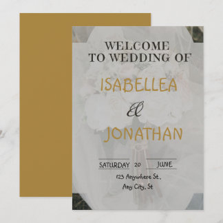 Elegant Romantic Floral Wedding Invitation
