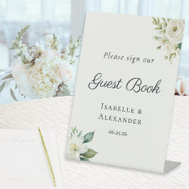Elegant Romantic Guest Book Sockelschild