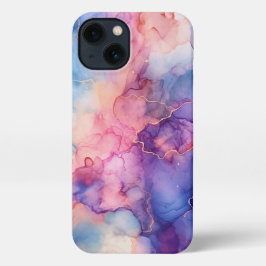 Elegant rosa blaue lila Handy Gehäuse gürtelgoldfa iPhone Hülle