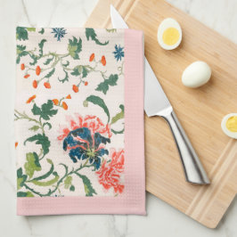 Elegant rosa blühende Blüte Geschirrtuch