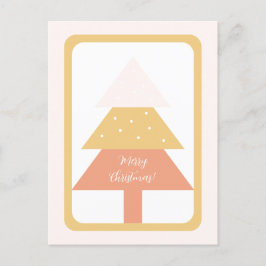 Elegant Rosa Erdnähe Tones Frohe Weihnachtsbaum Postkarte
