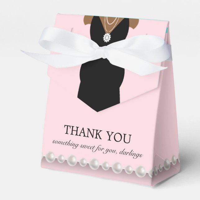 Elegant Rosa Ethnic Tiffany Princess Baby Shower Geschenkschachtel (Vorderseite)