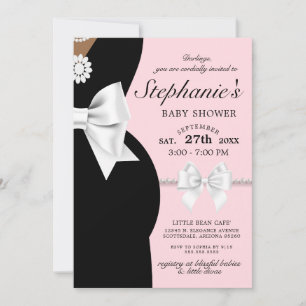 Elegant Rosa Ethnic Tiffany Theme Baby Shower Einladung