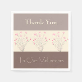 Elegant Rosa Floral Serviette