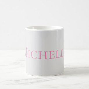 Elegant Rosa Gray - Ihr Name ersetzt Kaffeetasse