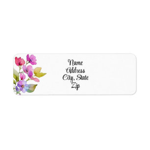 Elegant rosa lila Aquarellfarben-Wildblumen
