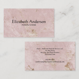Elegant Rosa Marble Consultant Visitenkarte