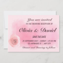 Elegant rosa Rosa Rosa Save the Date blühend
