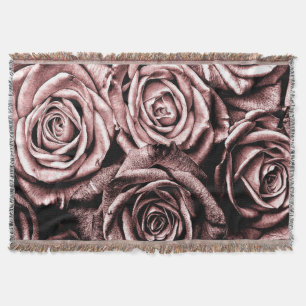 Elegant Rosa Roses Decke