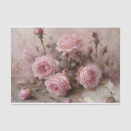 Elegant Rosa Roses Seidenpapier
