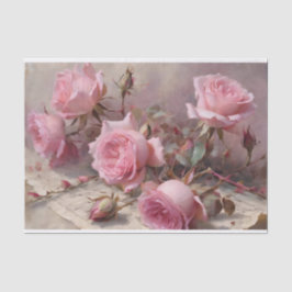 Elegant Rosa Roses Seidenpapier