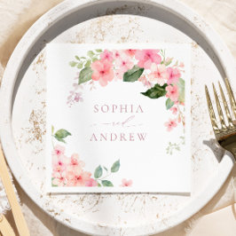 Elegant Rosa Sakura Blume Hochzeiten Napkins Serviette