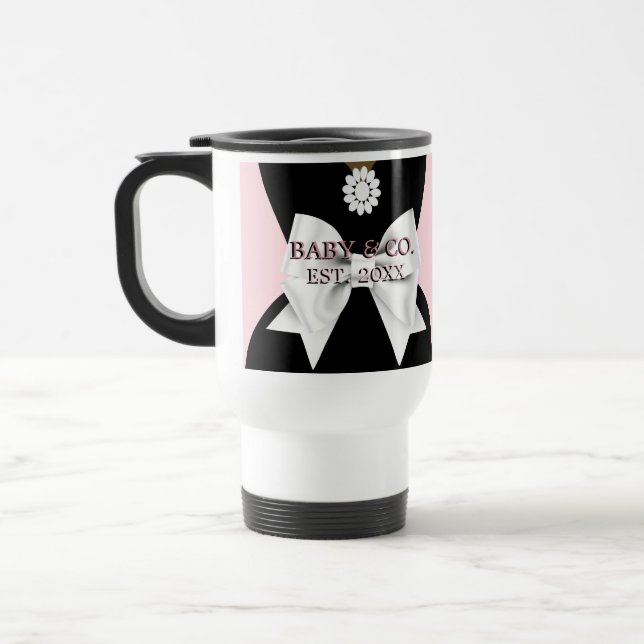 Elegant Rosa Tiffany ethnische Schwangerschaft Mom Reisebecher (Links)