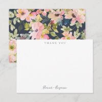 Elegant rosa Wasserfarben Blumennamen